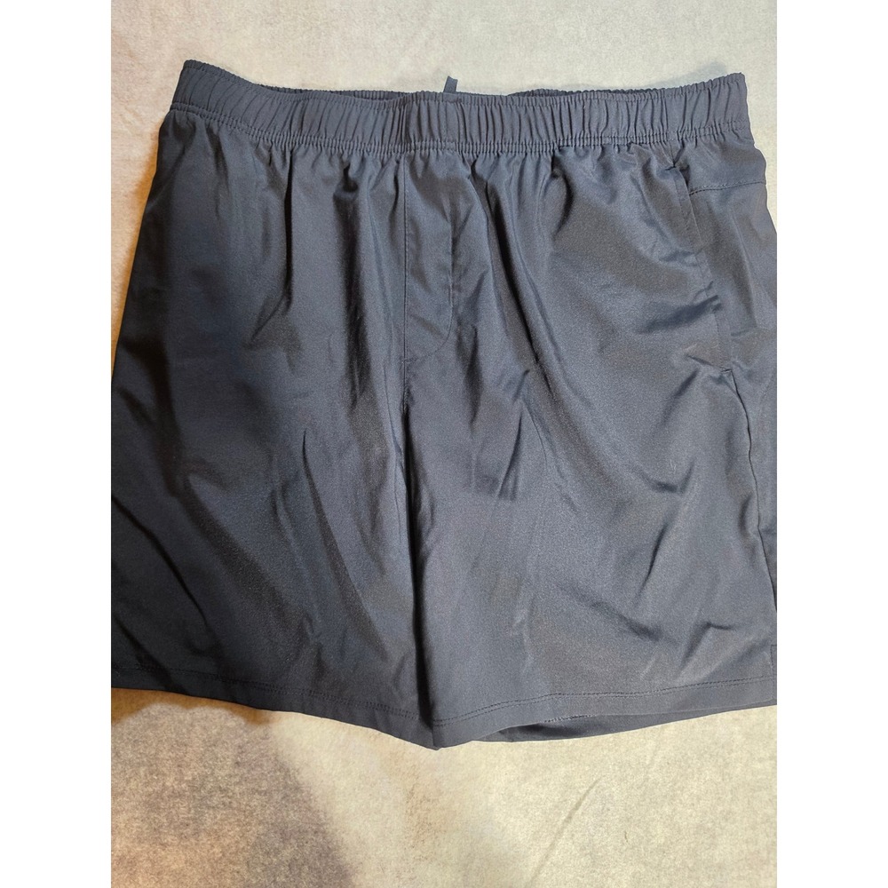 Athletic Works Mens Black Running Shorts Large L 36-38 Mesh Liner Zip Pocket